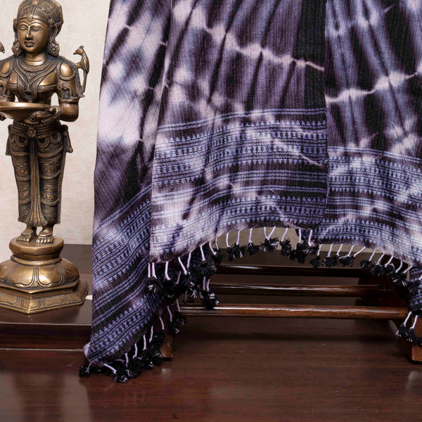 Handwoven Woollen Shawl With Shibhori