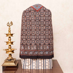 Ajrakh Hand Block Cotton Suit Set with Kota Doria Dupatta