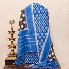 Handloom Cotton Ikkat Suit Set – Blue