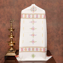 Handloom Kala Cotton Suit Set with Mirror Work – Kurta, Bottom & Dupatta