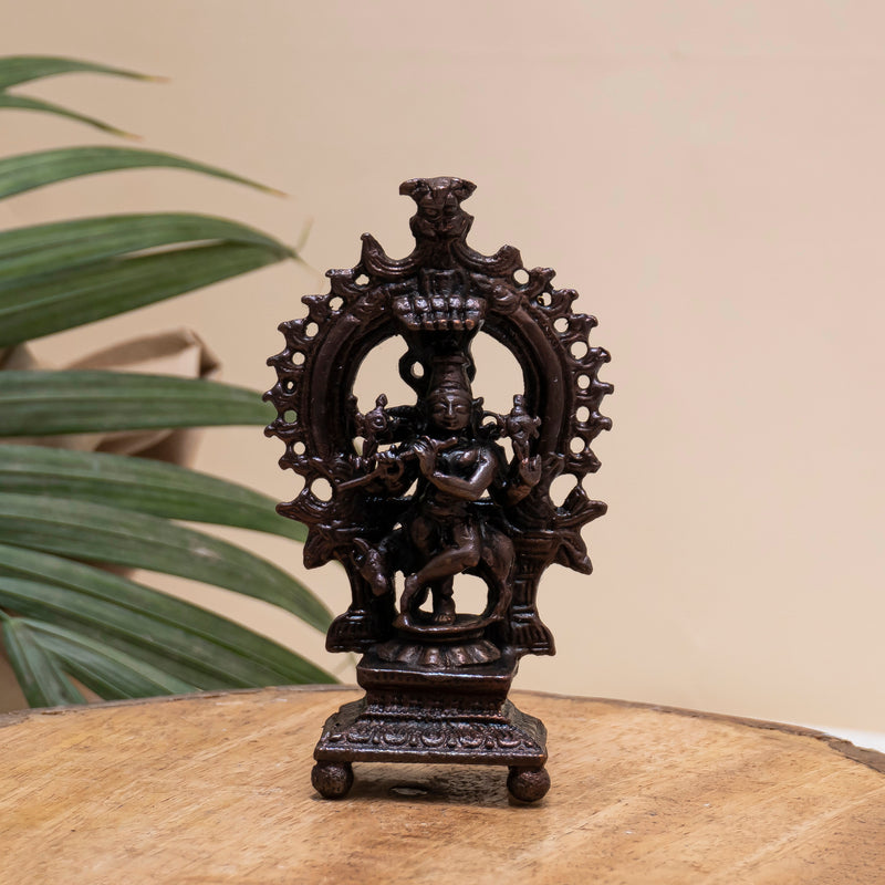 Copper Krishna Idol