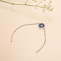 Evil eye bracelet in 92.5 silver