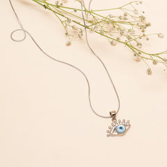 925 Silver - Evil Eye Pendant With Chain